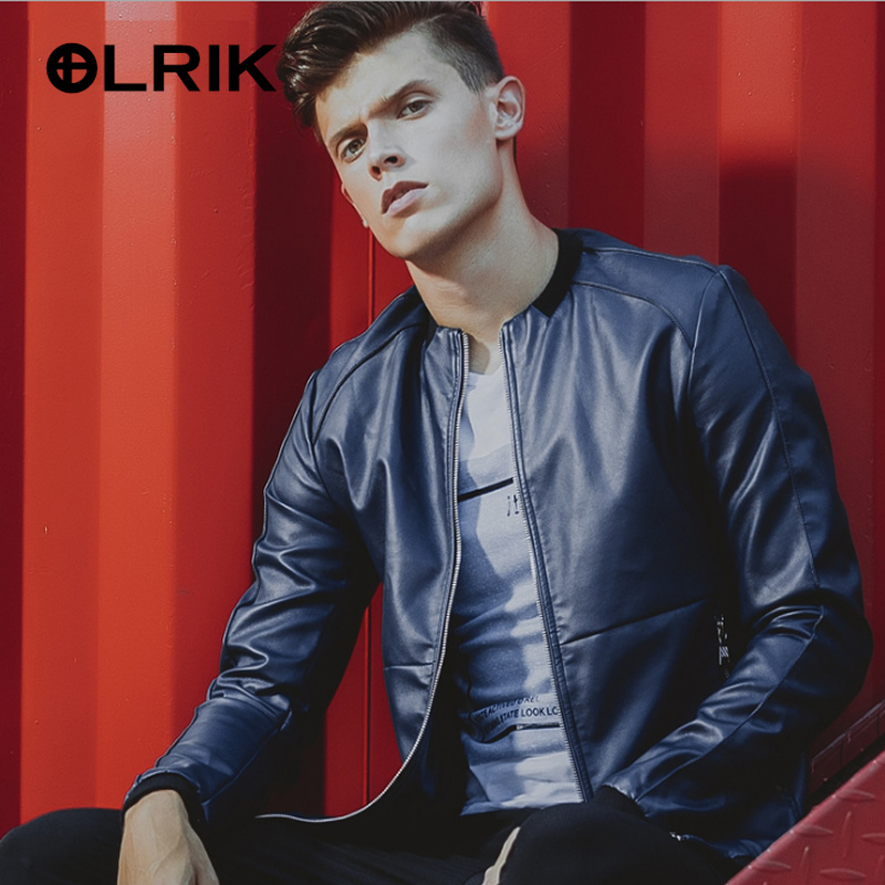 OLRIK  &   , ܿ PU      Ʈ ѿ M-4XL /OLRIK Men&s Leather Jackets Autumn And Winter PU Leather Motorcycle Jackets Leathe